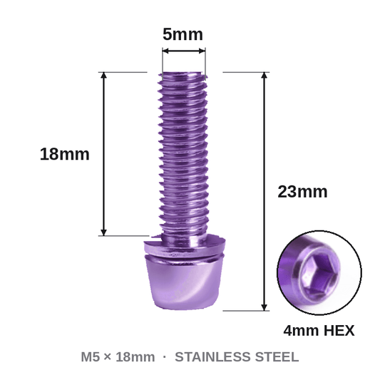 Chroma 6 Stainless Steel Stem & Handlebar Bolt Kit for MTBs and Road Bikes - NAC