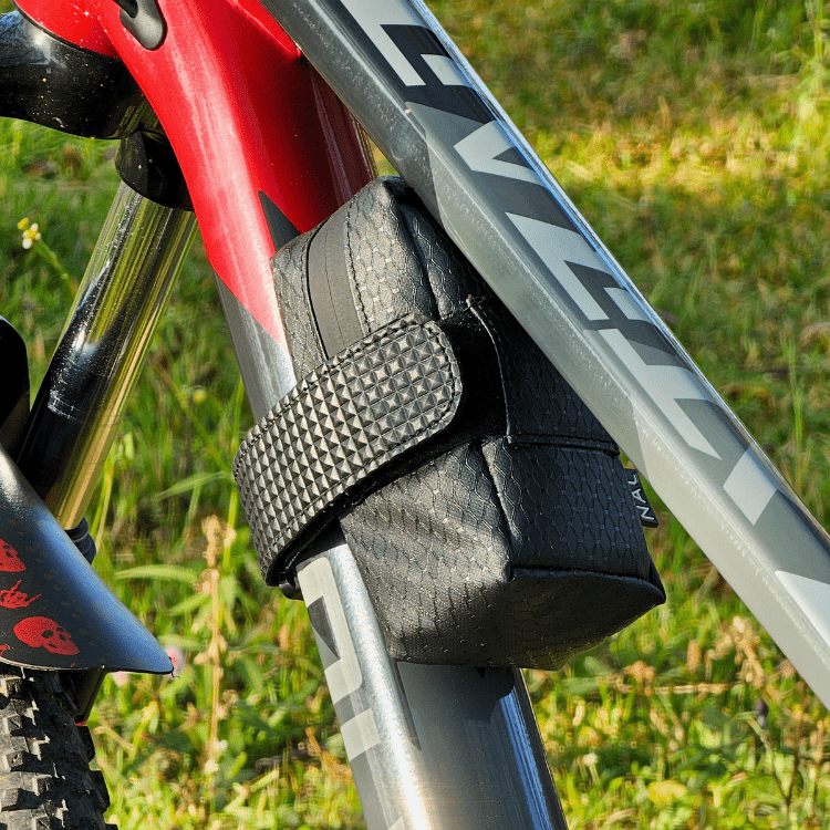 Koala Frame Bag 119g mounted on bicycle top tube — compact water-resistant pouch