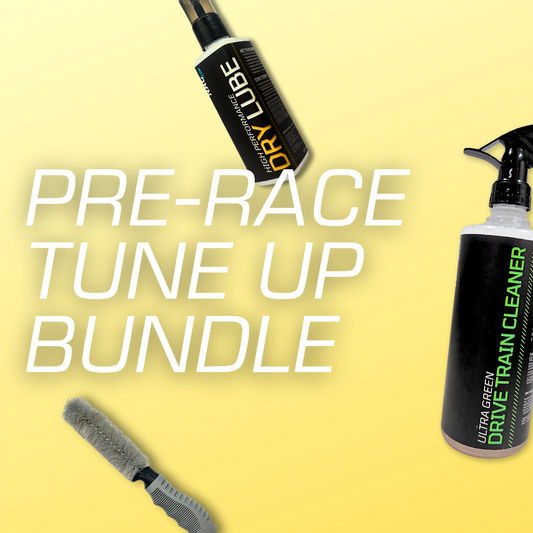 High Performance Dry Lube + Ultra Green Drivetrain Cleaner + Drivetrain Cleaning Brush