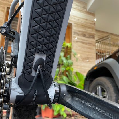 Black Rubber Downtube protector for mtb