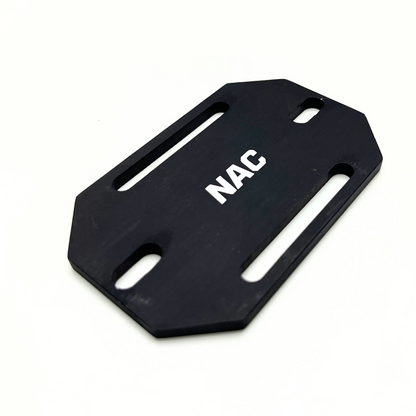 Black and Red Metal strap mount for mountain bike to carry spare tube, CO2 Cartridges, multitool and accessories