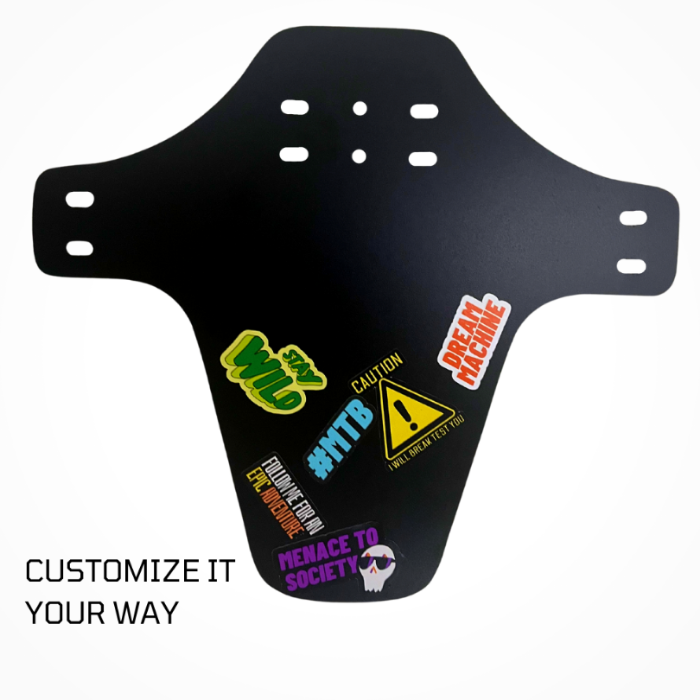 MTB FENDER FOR CYCLES FRONT AND REAR MTB KIT WITH STICKERS