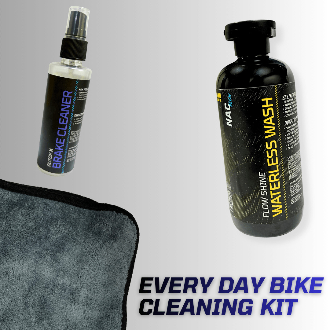 Waterless Wash Spray + Brake Cleaner Kit + Flow Microfiber Cloth - NAC