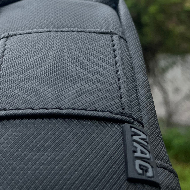 Waterproof Black frame bag that attaches to the down tube or on the top tube of a cycle