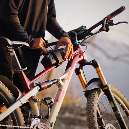 the koala frame bag used as a top tube bag on a cycle