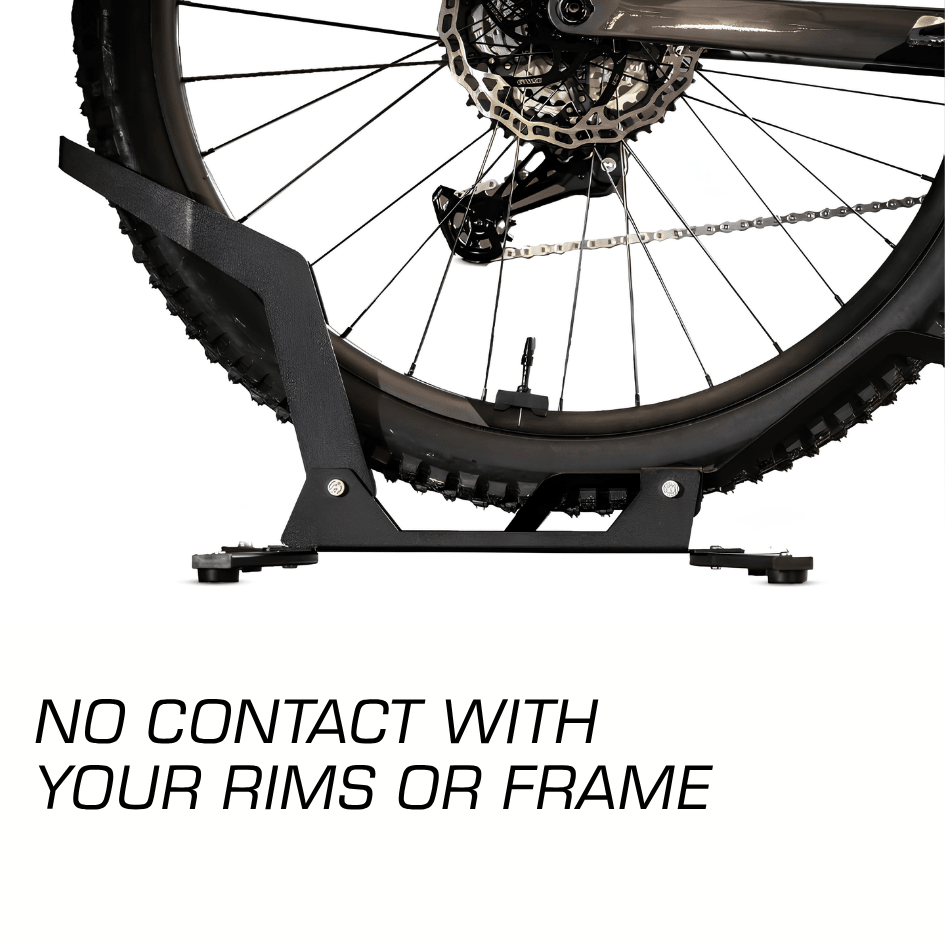 NAC Bear Trap vertical bike floor stand in matte black steel