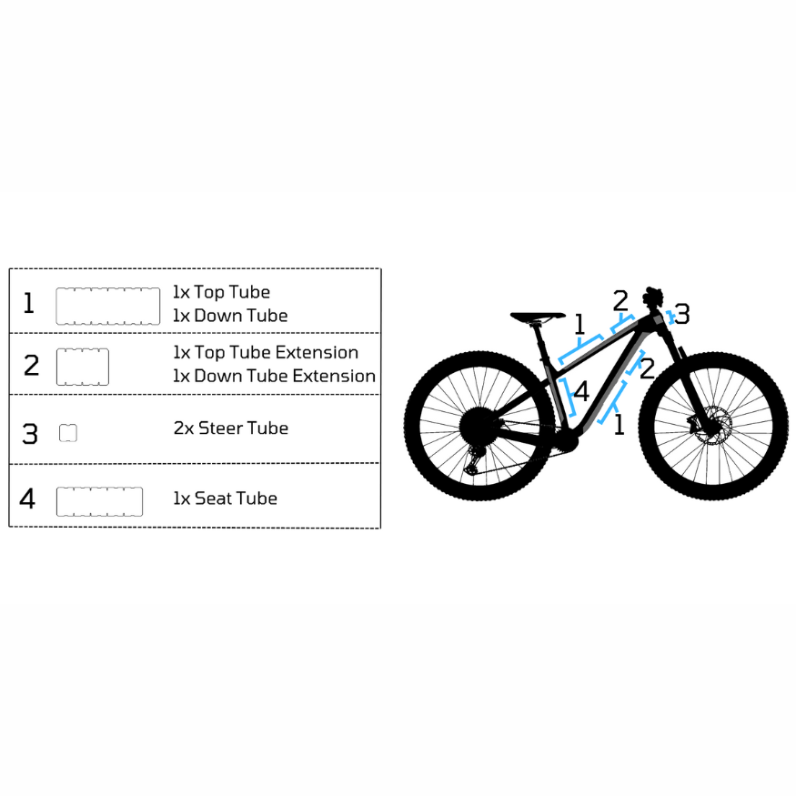 DIY clear frame protector PPF kit for cycles - NAC