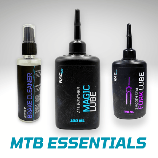 MTB Essentials Bundle | Chain Lube, Fork Lube & Brake Cleaner - NAC