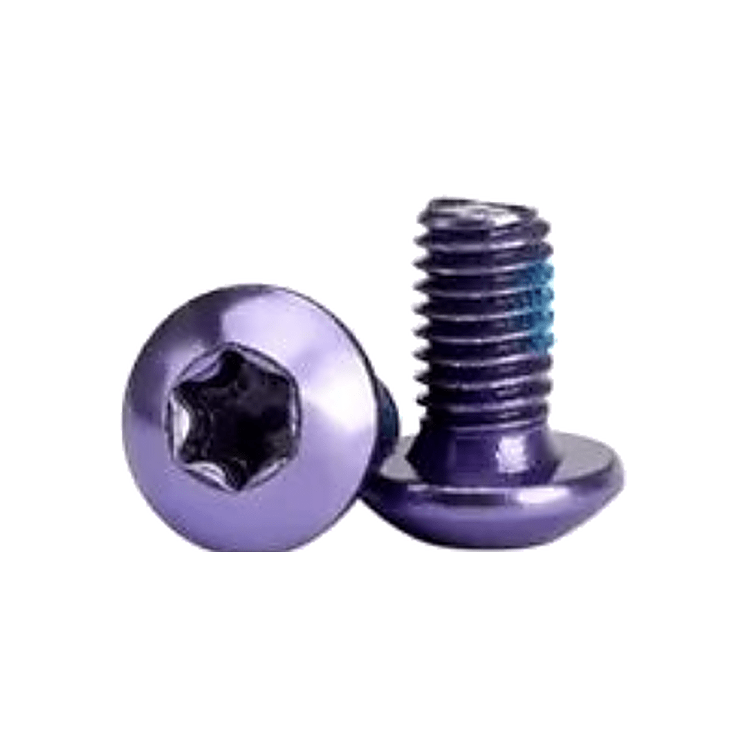 Purple NAC Chroma 12 T25 disc brake rotor bolt, M5 button head