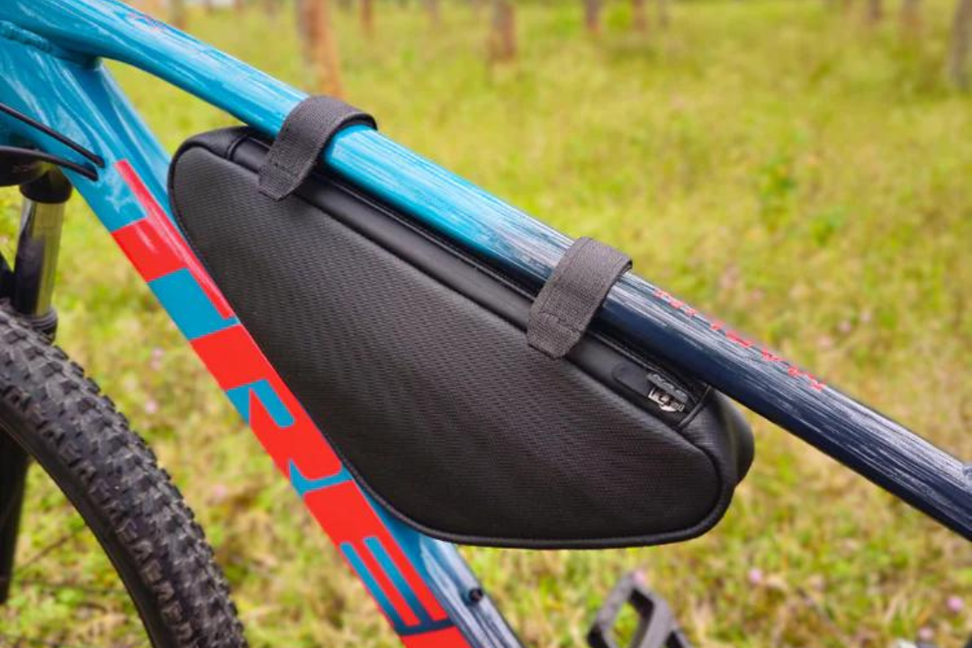 triangle frame bag for cycles by NAC black in colour