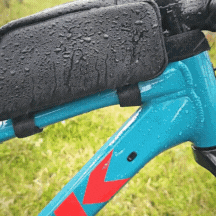Water Resistant top tube frame bag for bicycles – compact storage pouch for phone, tools, and snacks